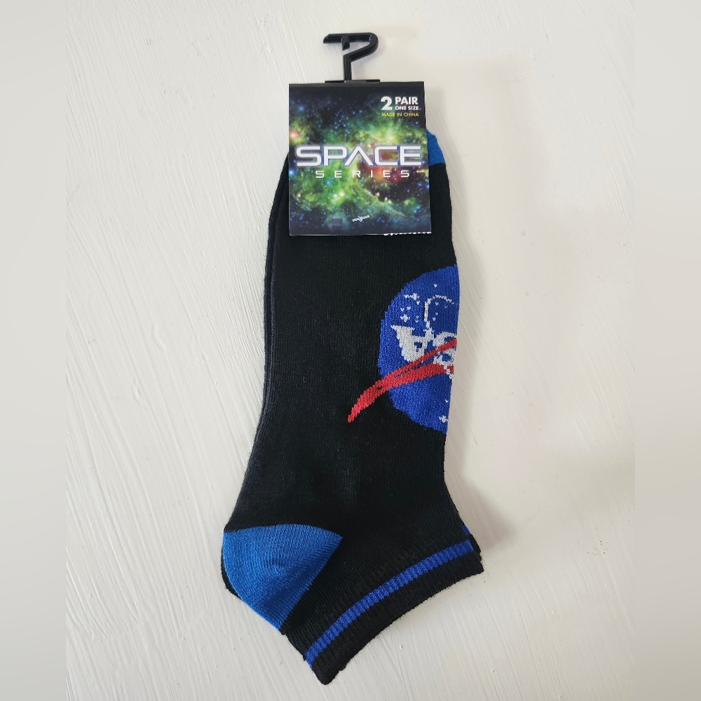 NASA Space Series Ankle Socks 2 Pack NWT